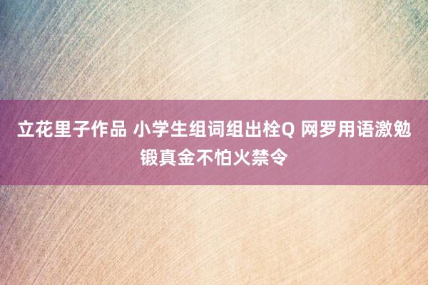 立花里子作品 小学生组词组出栓Q 网罗用语激勉锻真金不怕火禁令